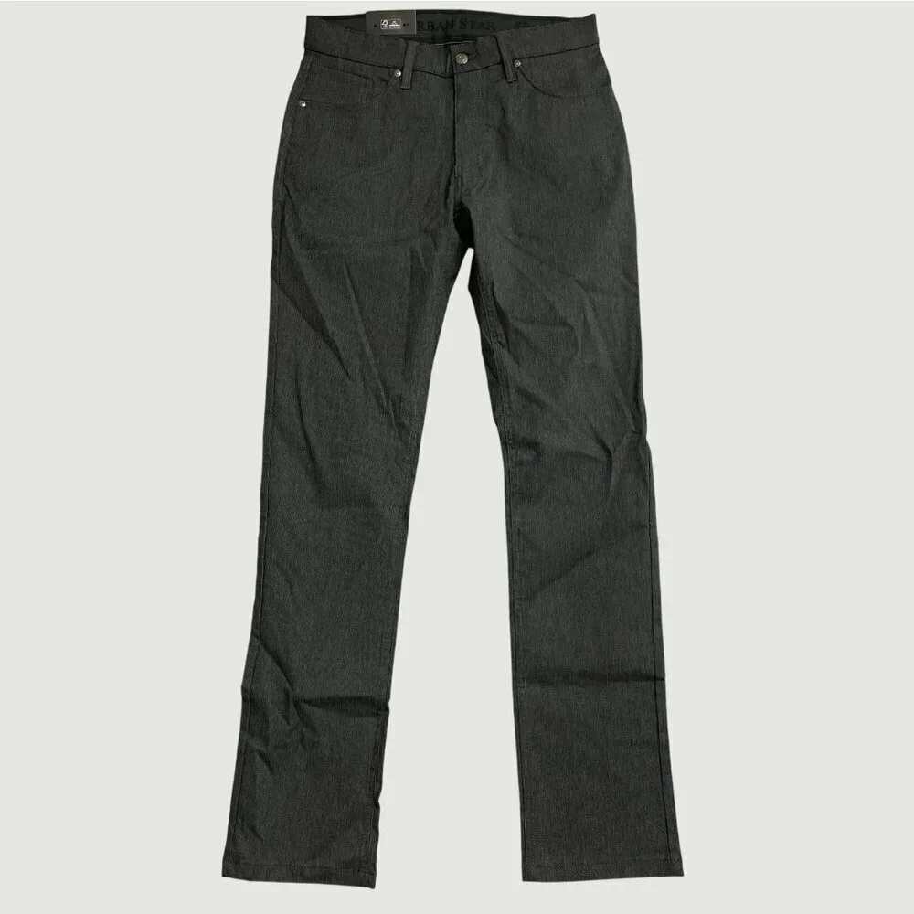 NEW Urban Star Men's 32X34 Stretch Relaxed Fit Straight Leg Pants Dark Gray